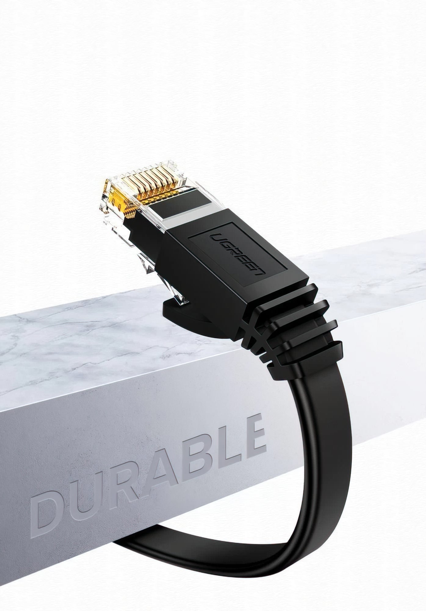 Mrežni kabel UGREEN NW102 Flat, UTP, Cat6, 3m, Crni