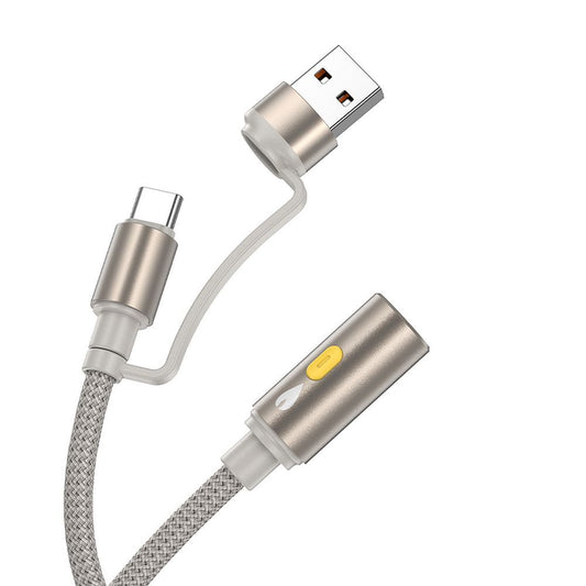 Električni upaljač HOCO UA38B, USB-C / USB-A, 0,3m, Zlatni