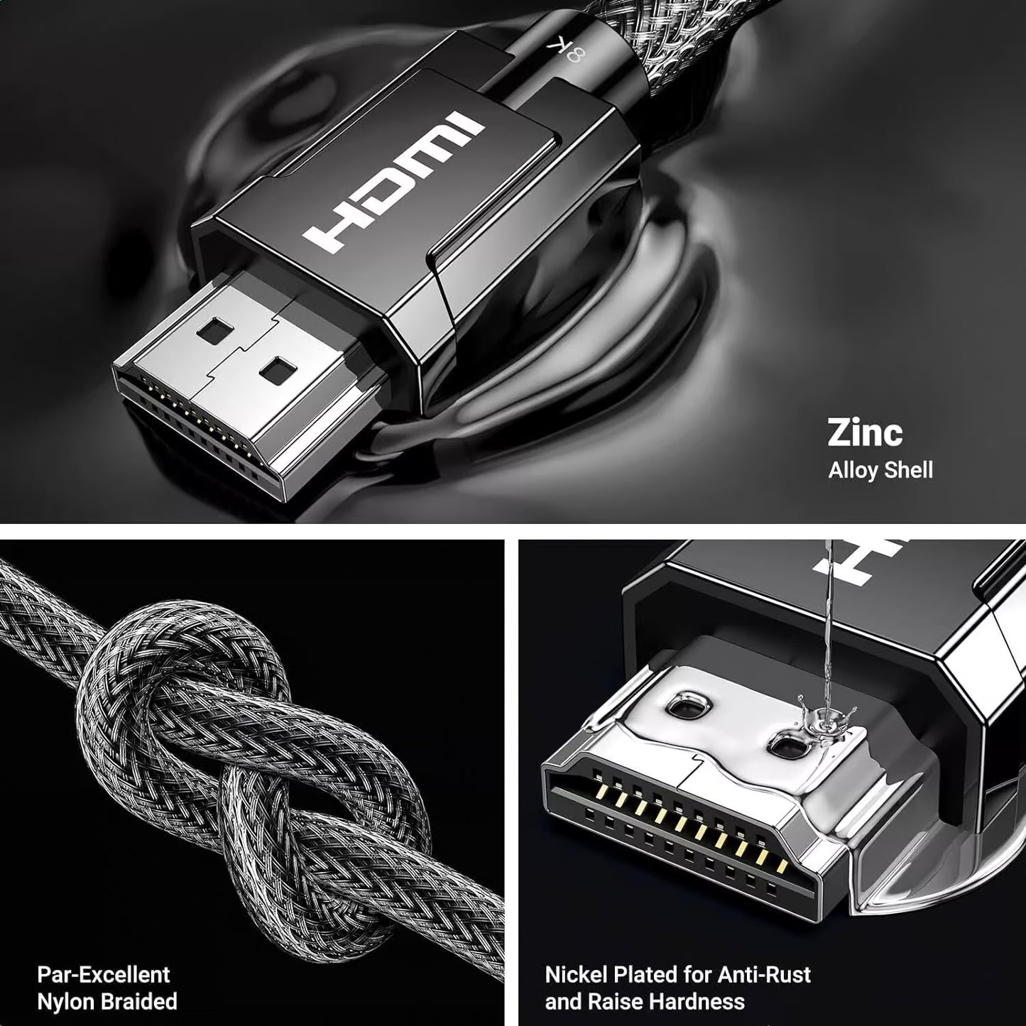 Video kabel UGREEN, HDMI - HDMI, 8K, 1.5m, Crni