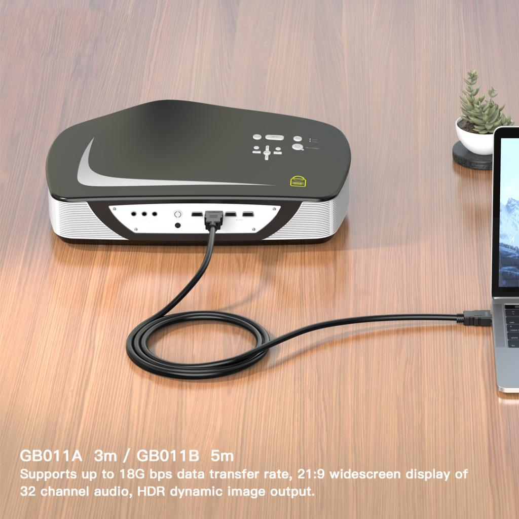 Video kabel XO Design GB011B, HDMI - HDMI, 4K, 5m, Crni