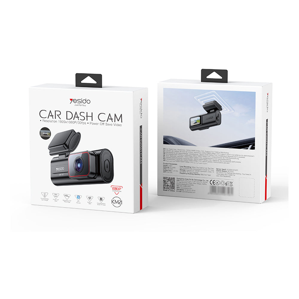 Auto kamera Yesido KM21, 1080P, Wi-Fi, Zaslon 1.47 inča