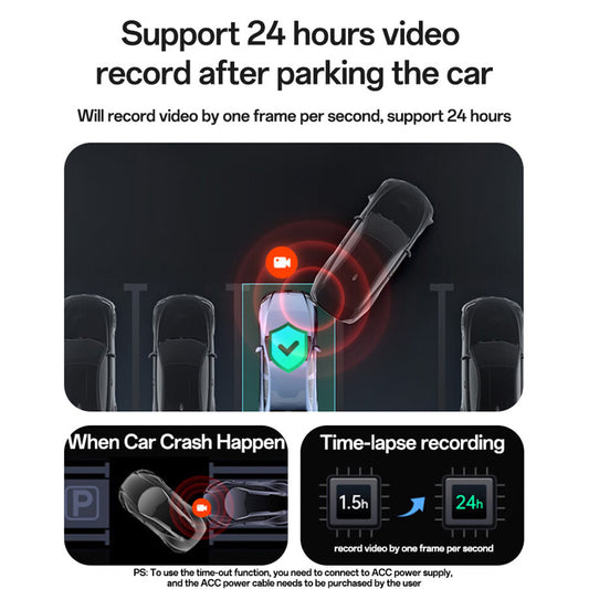 Auto kamera Yesido KM22, 1080P, Wi-Fi, Crna