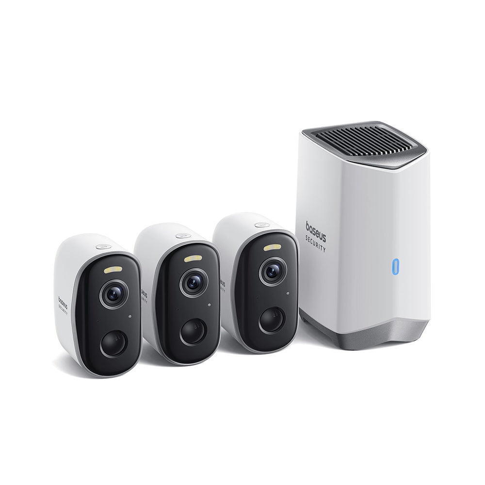 Kamera za nadzor Baseus N1, Wi-Fi, 2K, IP67, Vanjska, Set 3 komada S0TW022131