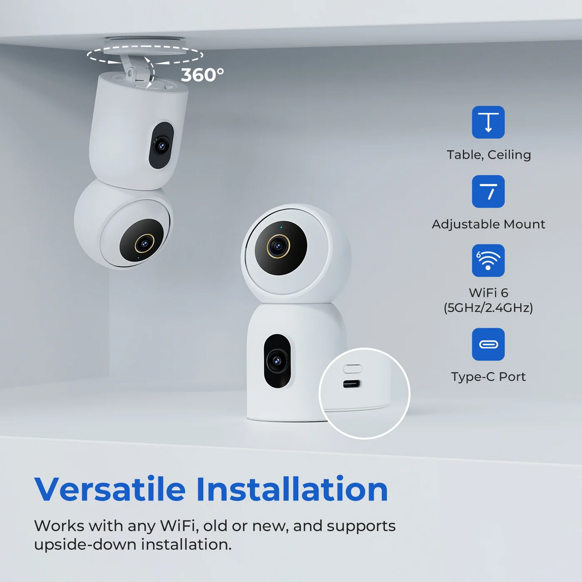 Nadzorna kamera iMILAB C30 Dual, Wi-Fi, 3K, unutarnja CMSXJ111A