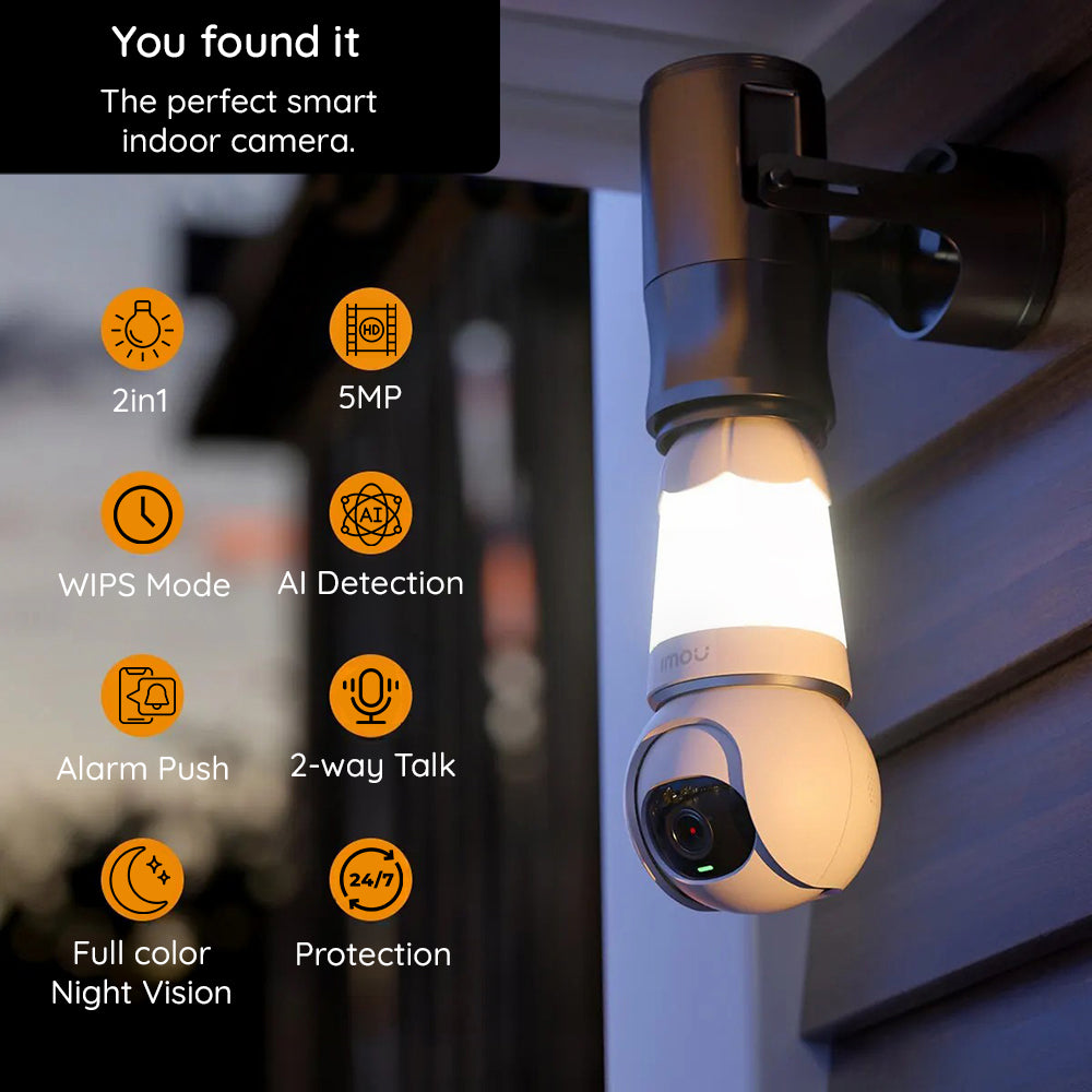 Imou Bulb nadzorna kamera, Wi-Fi, 2K, unutarnja IPC-S6DP-5M0WEB-E27