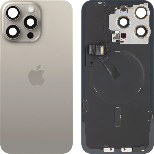 Stražnji poklopac baterije za Apple iPhone 15 Pro Max, Bež (Prirodni Titanij), Zamjena