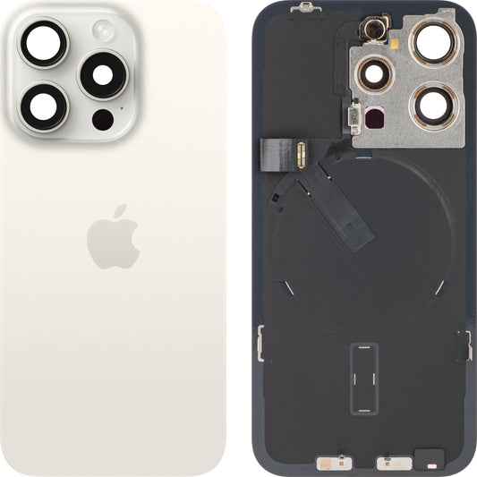 Stražnji poklopac baterije za Apple iPhone 15 Pro, Bijeli (White Titanium), Zamjena