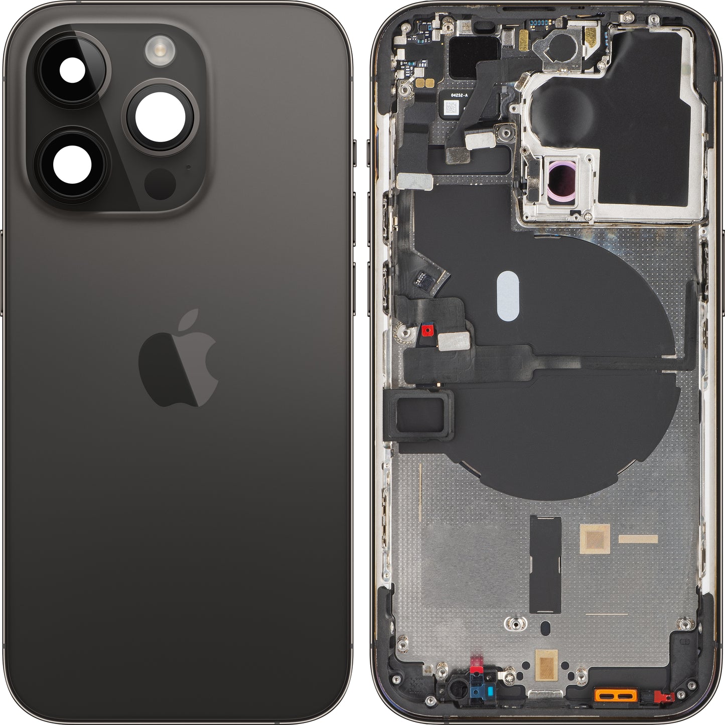 Stražnji poklopac baterije za Apple iPhone 14 Pro, srednji dio kućišta, crni (Space Black), zamjena