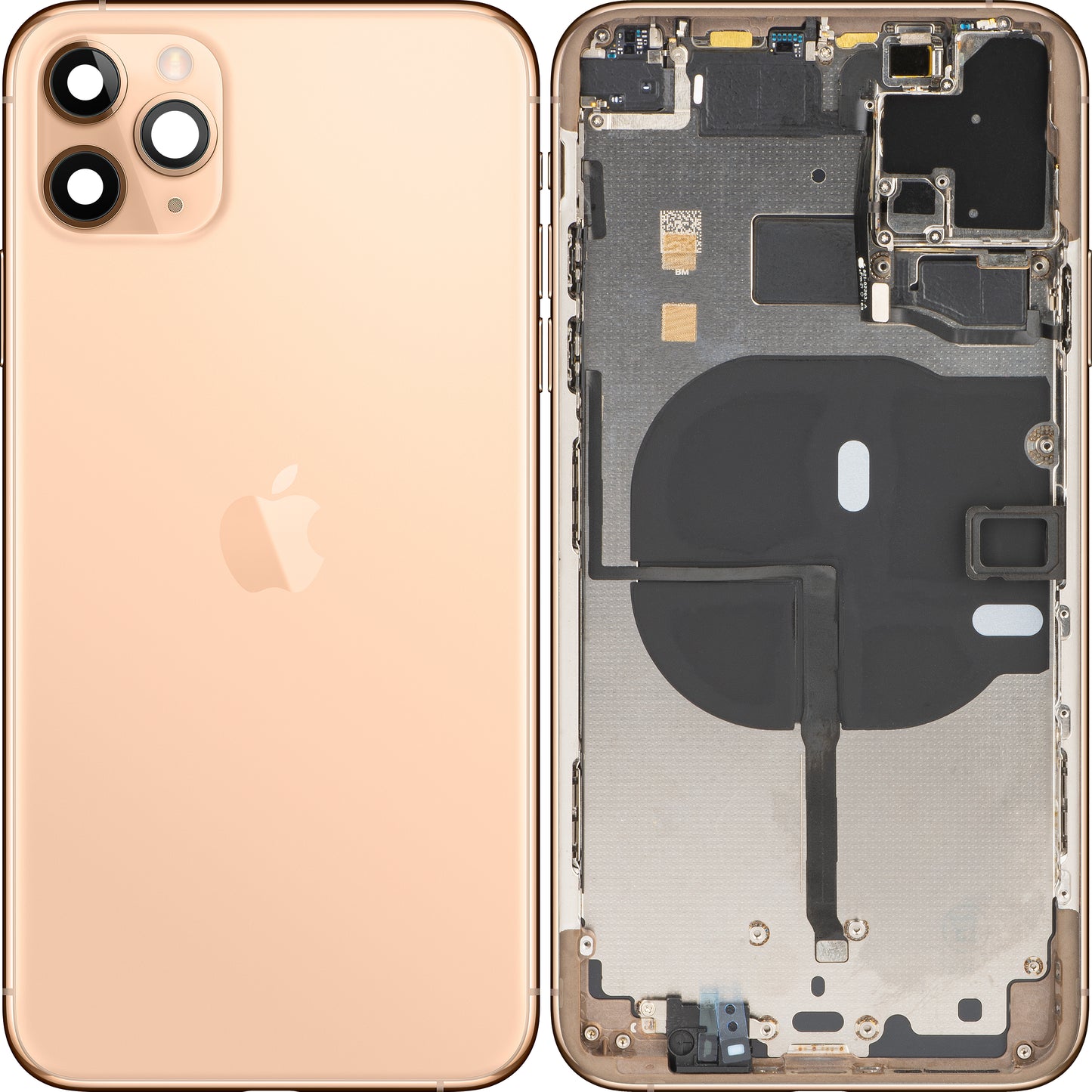 Stražnji poklopac baterije za Apple iPhone 11 Pro Max, srednji okvir, zlatni, zamjenski
