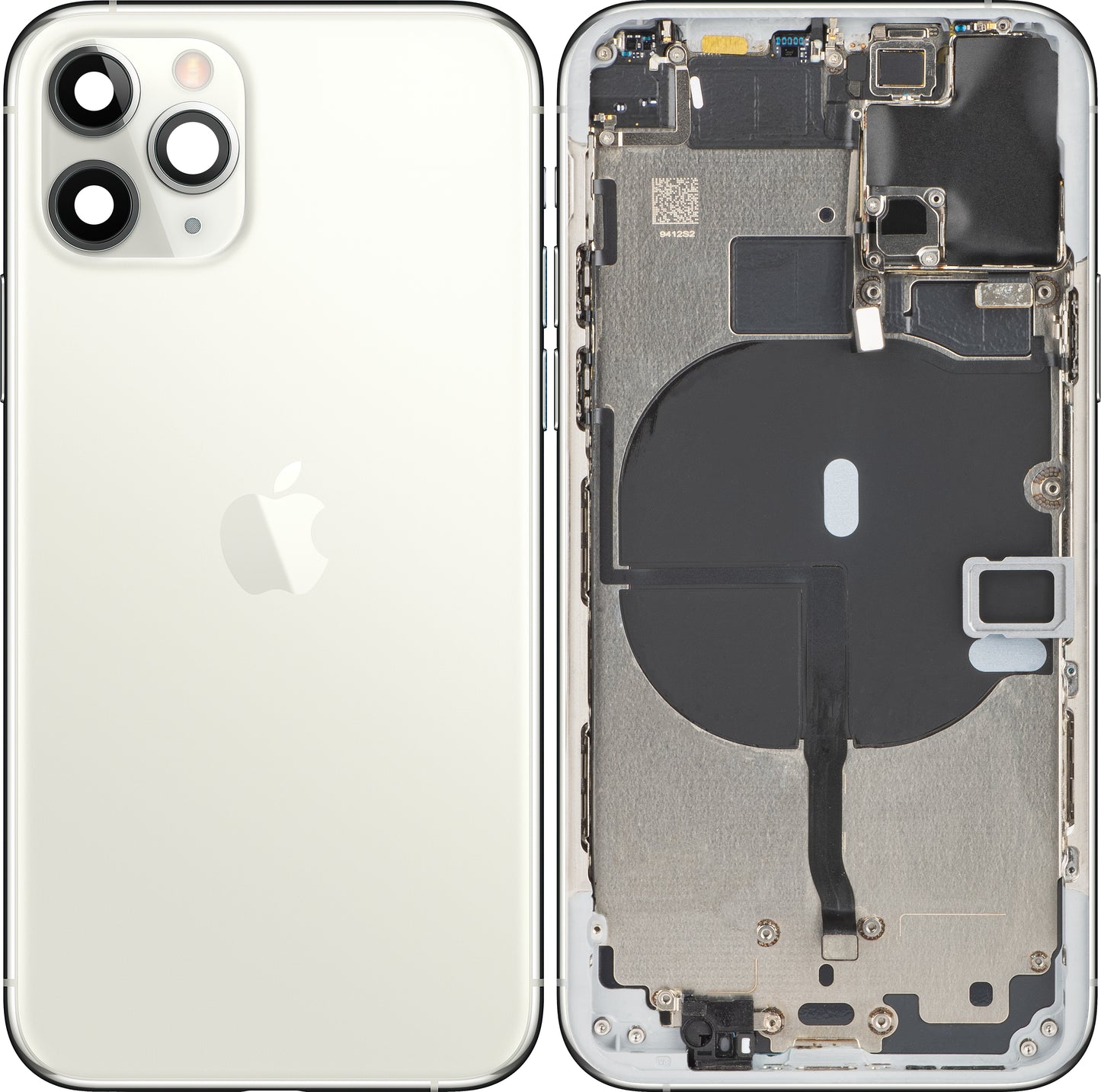 Stražnji poklopac baterije za Apple iPhone 11 Pro, srednji okvir, srebrni, Swap