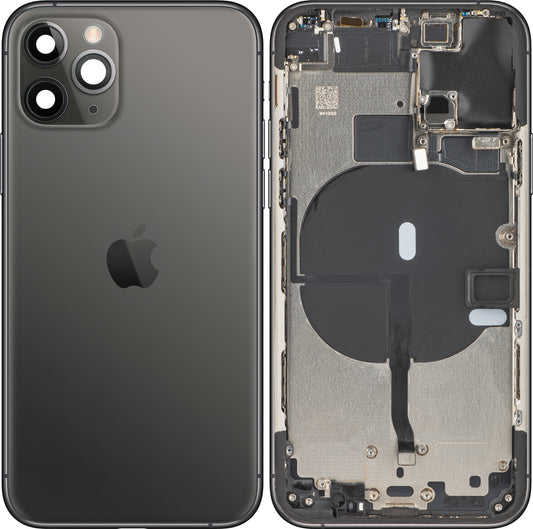 Stražnji poklopac baterije za Apple iPhone 11 Pro, srednji okvir, crna (Space Gray), zamjenski