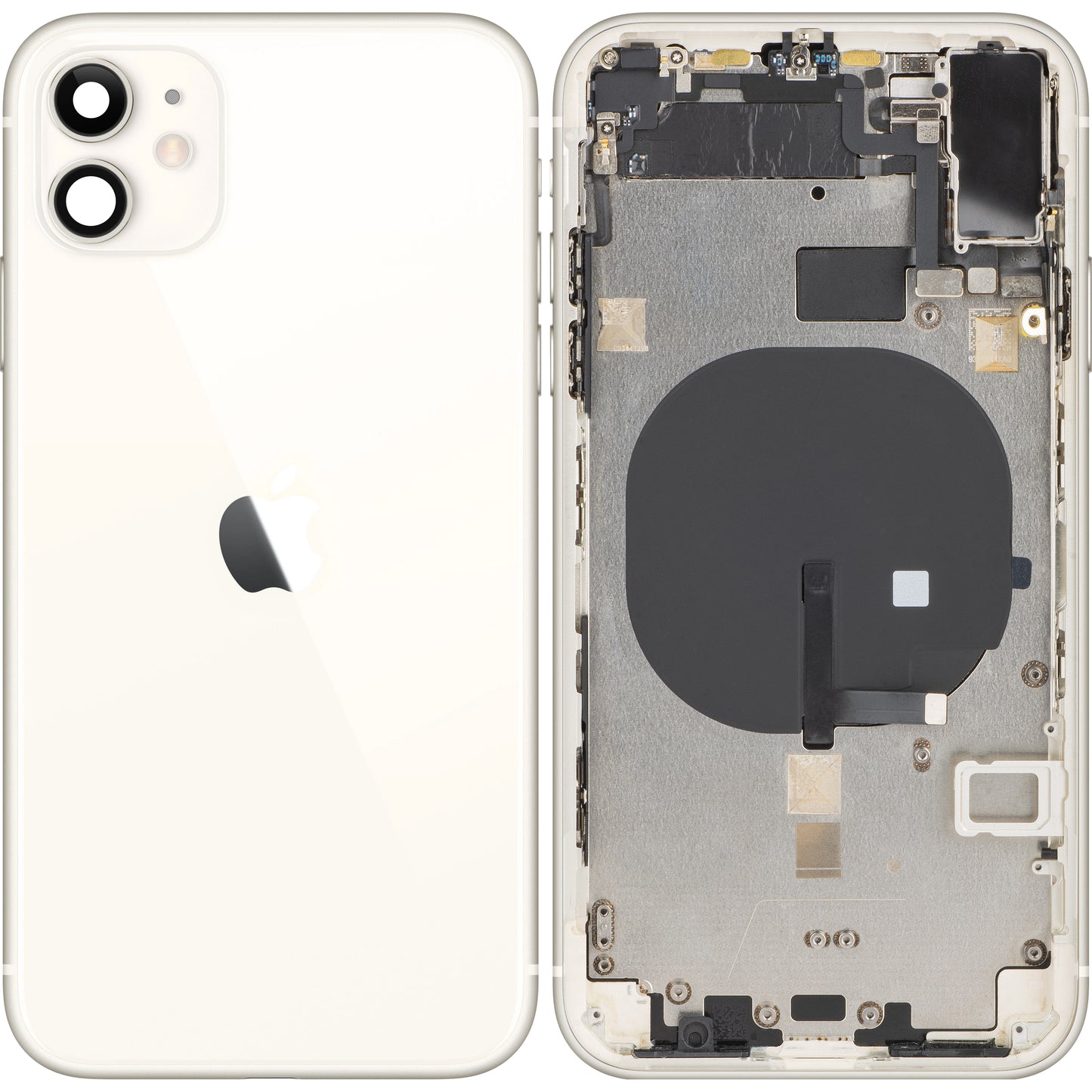 Stražnji poklopac baterije za Apple iPhone 11, srednji okvir, bijeli, zamjenski