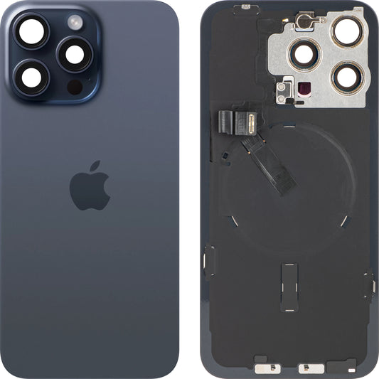 Stražnji poklopac baterije za Apple iPhone 15 Pro Max, Plavi (Blue Titanium), Zamjena