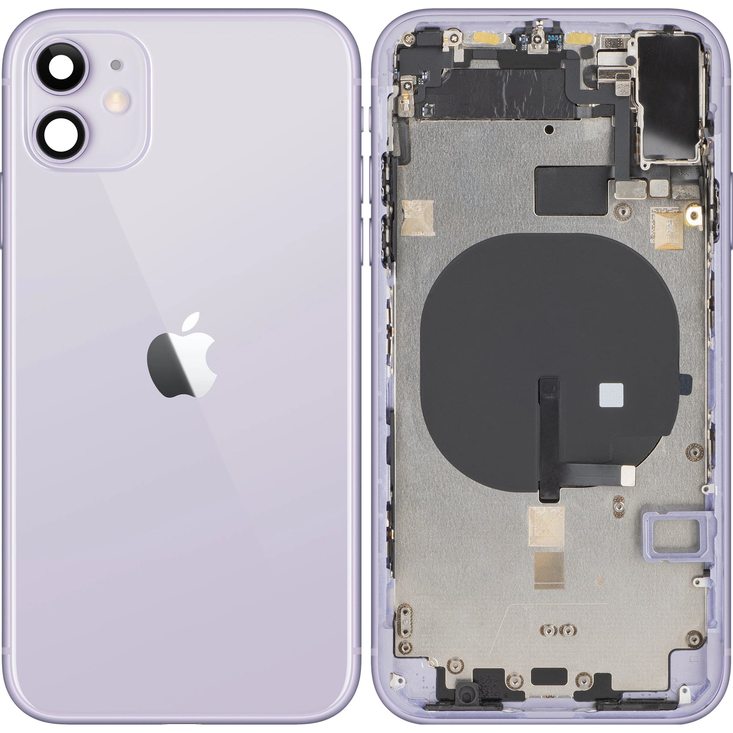 Stražnji poklopac baterije Apple iPhone 11, srednji okvir, ljubičasti, Swap
