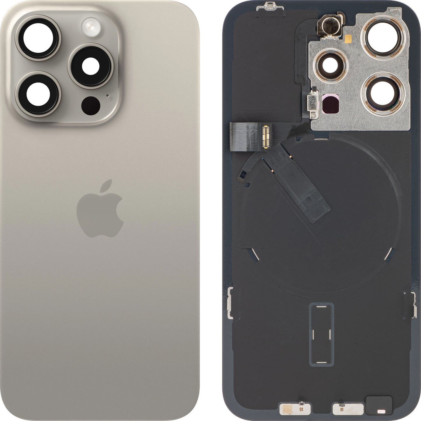 Poklopac baterije Apple iPhone 15 Pro, Bež (Prirodni Titan), Zamjena
