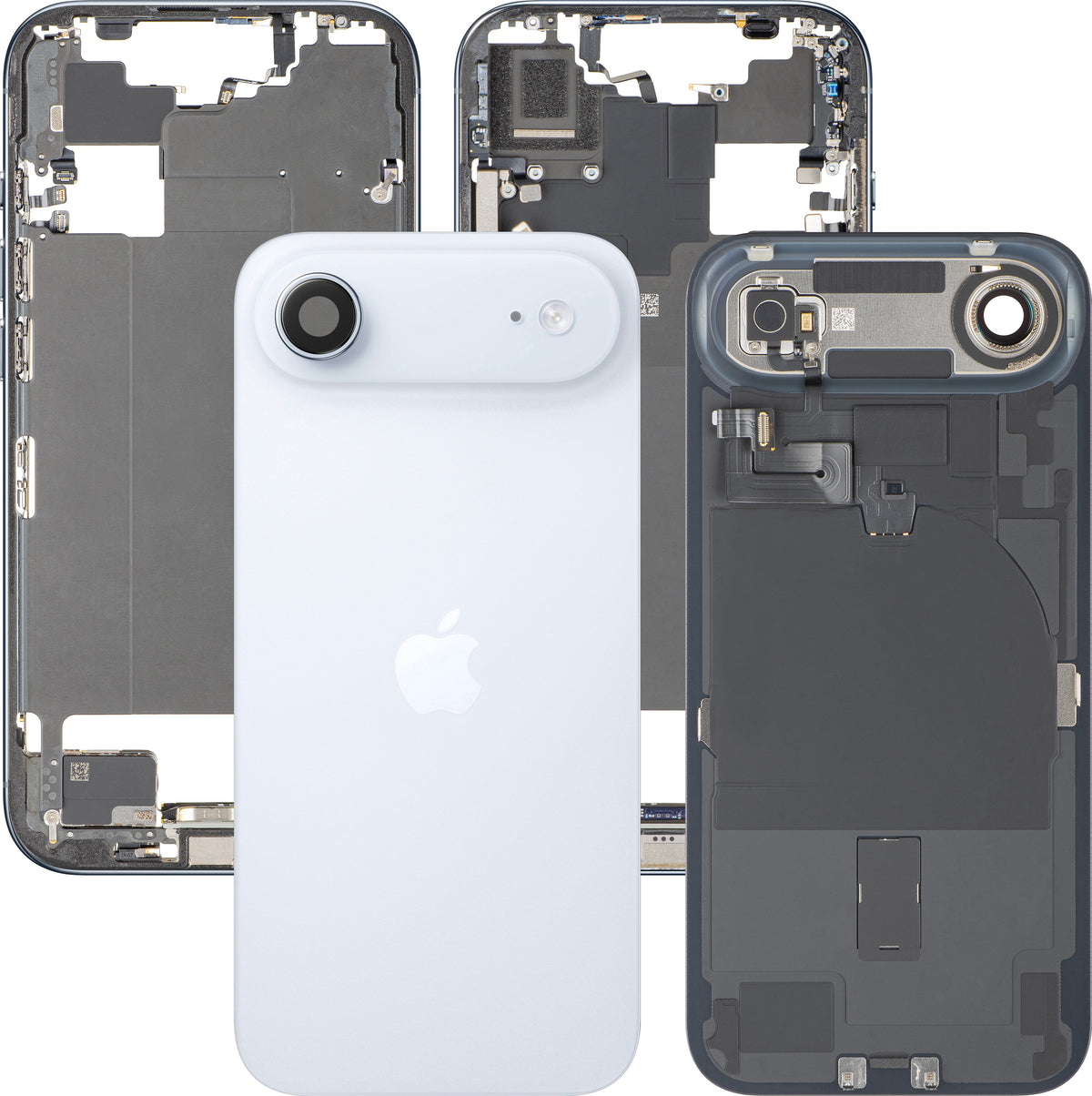Poklopac baterije Apple iPhone 17 Air, s kućištem sredine, kompletni dijelovi, plava (Sky Blue), Swap Premium