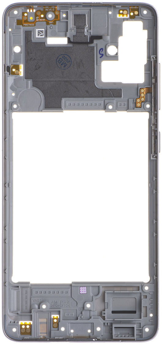 Srednji okvir Samsung Galaxy A51 A515, Srebrni