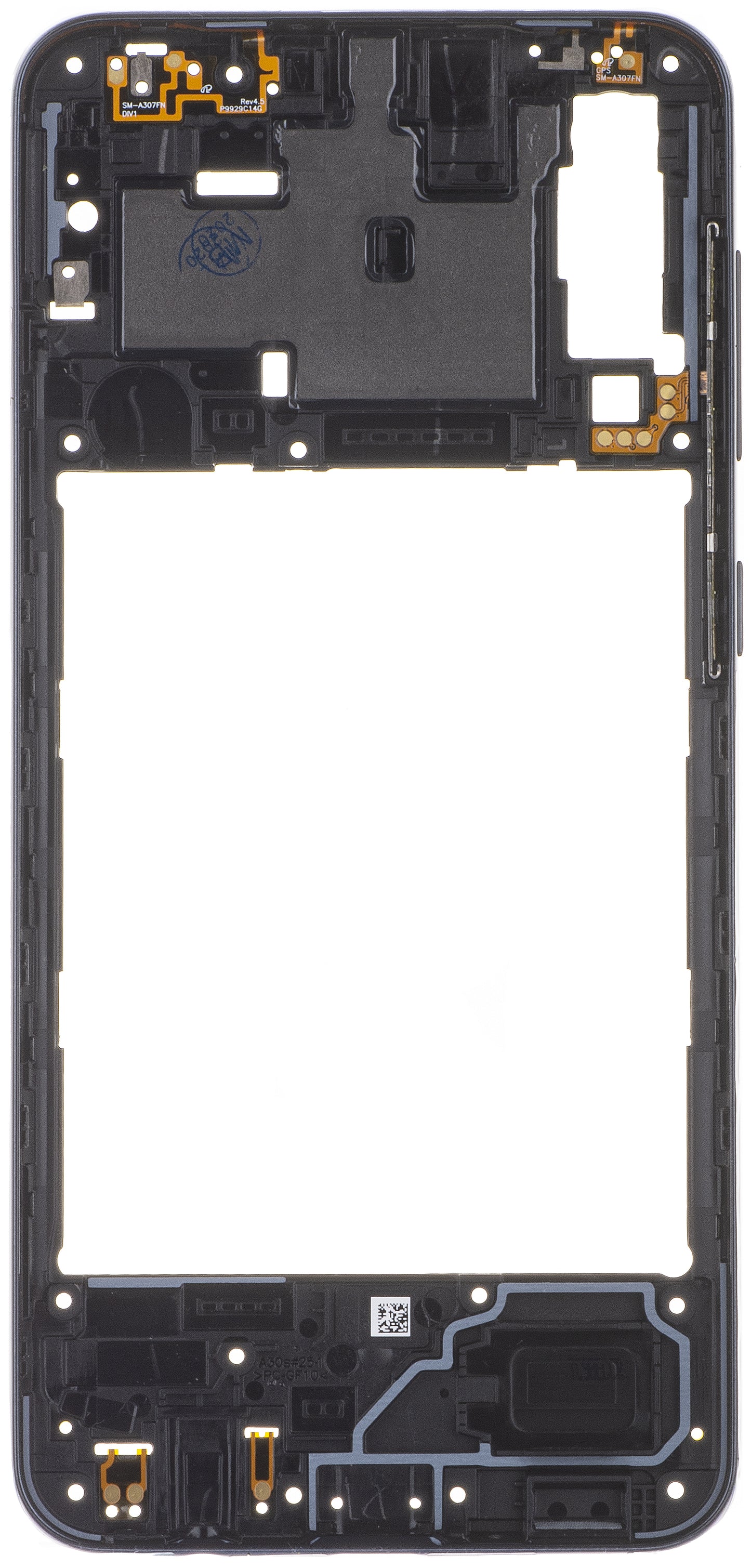Srednji okvir Samsung Galaxy A30s A307, Crna