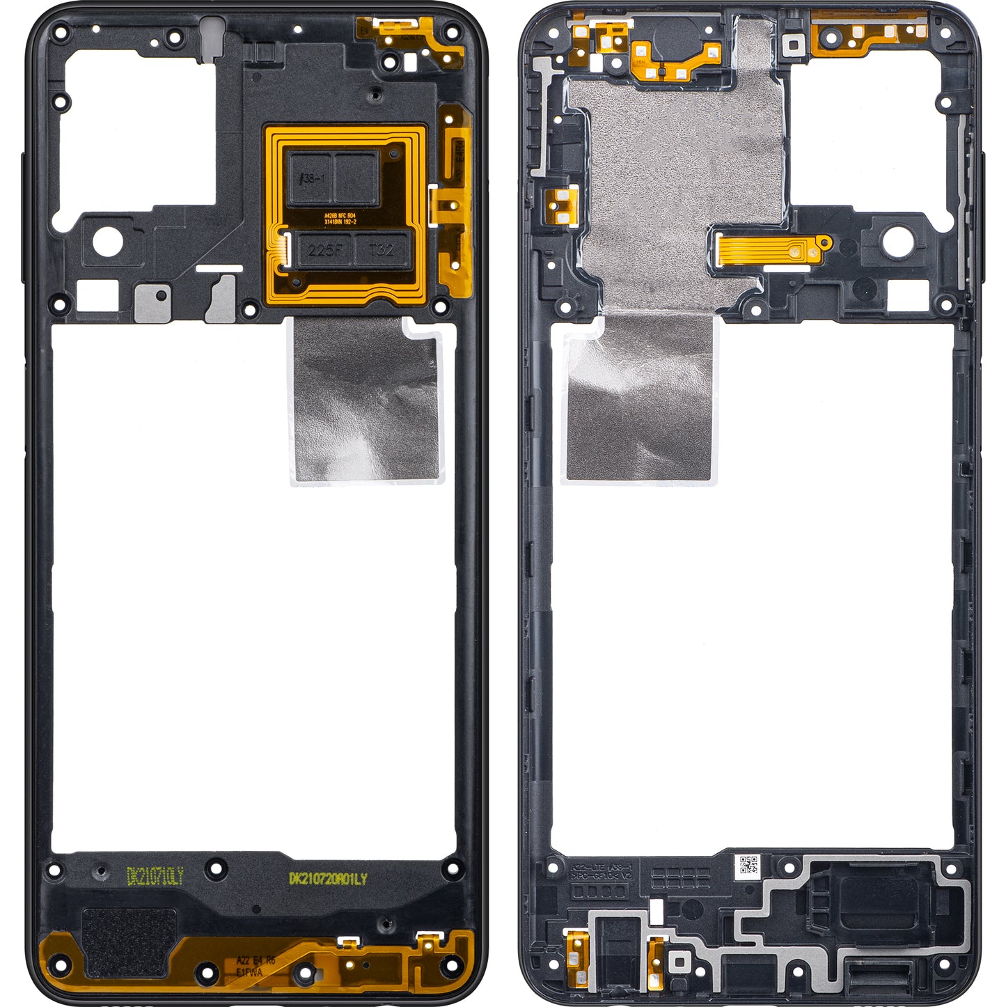 Srednji okvir Samsung Galaxy A22 A225, Crna
