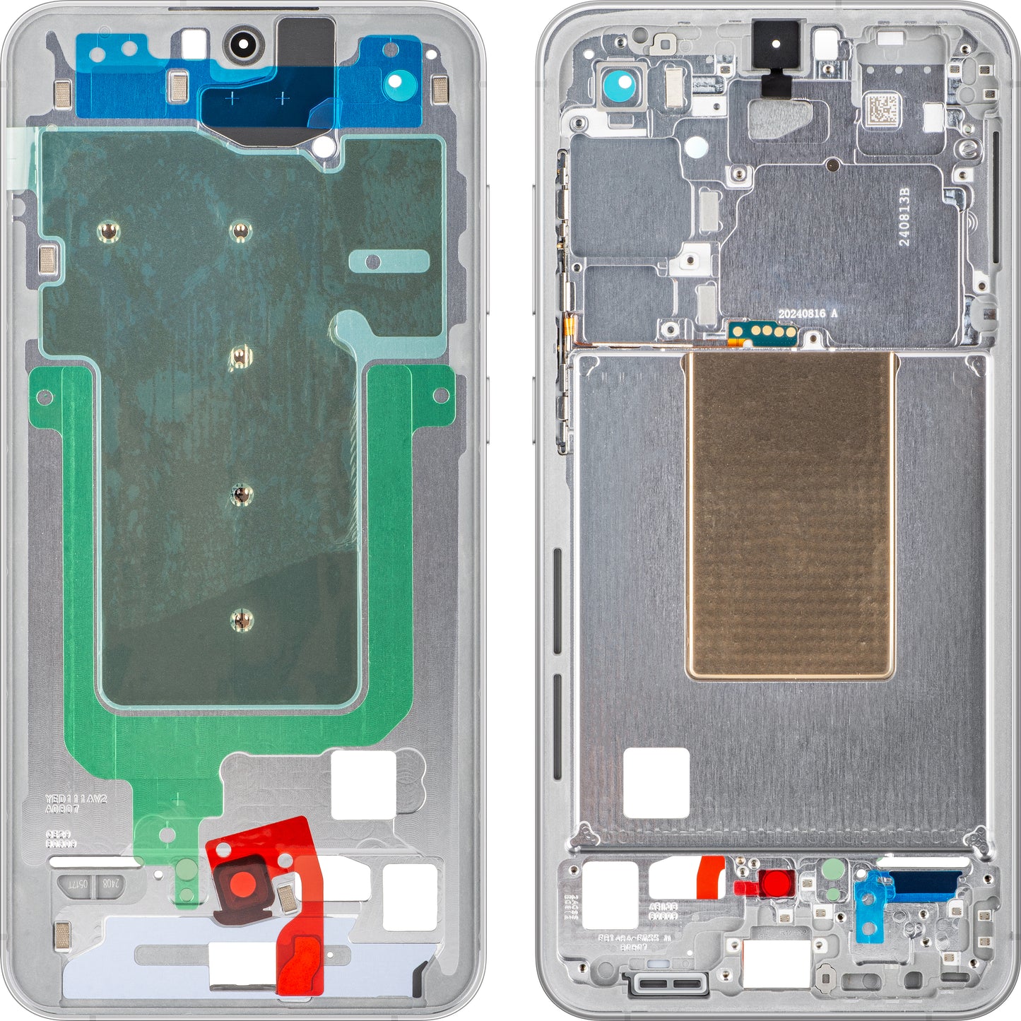 Srednji okvir Samsung Galaxy S24 FE S721, Srebrni, Service Pack GH82-35851B