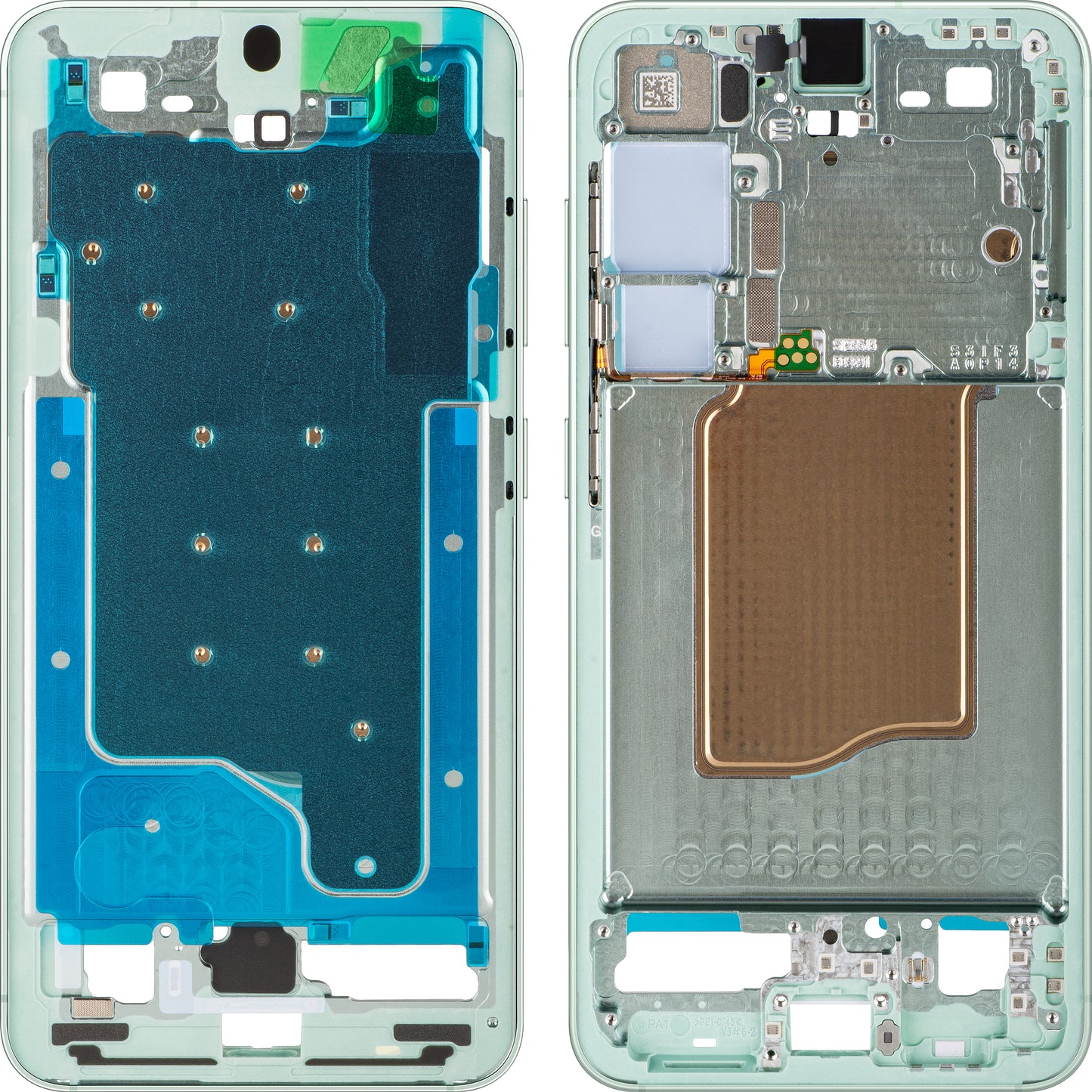 Srednji okvir Samsung Galaxy S25 S931, Zelena (Mint), Service Pack GH82-36328B