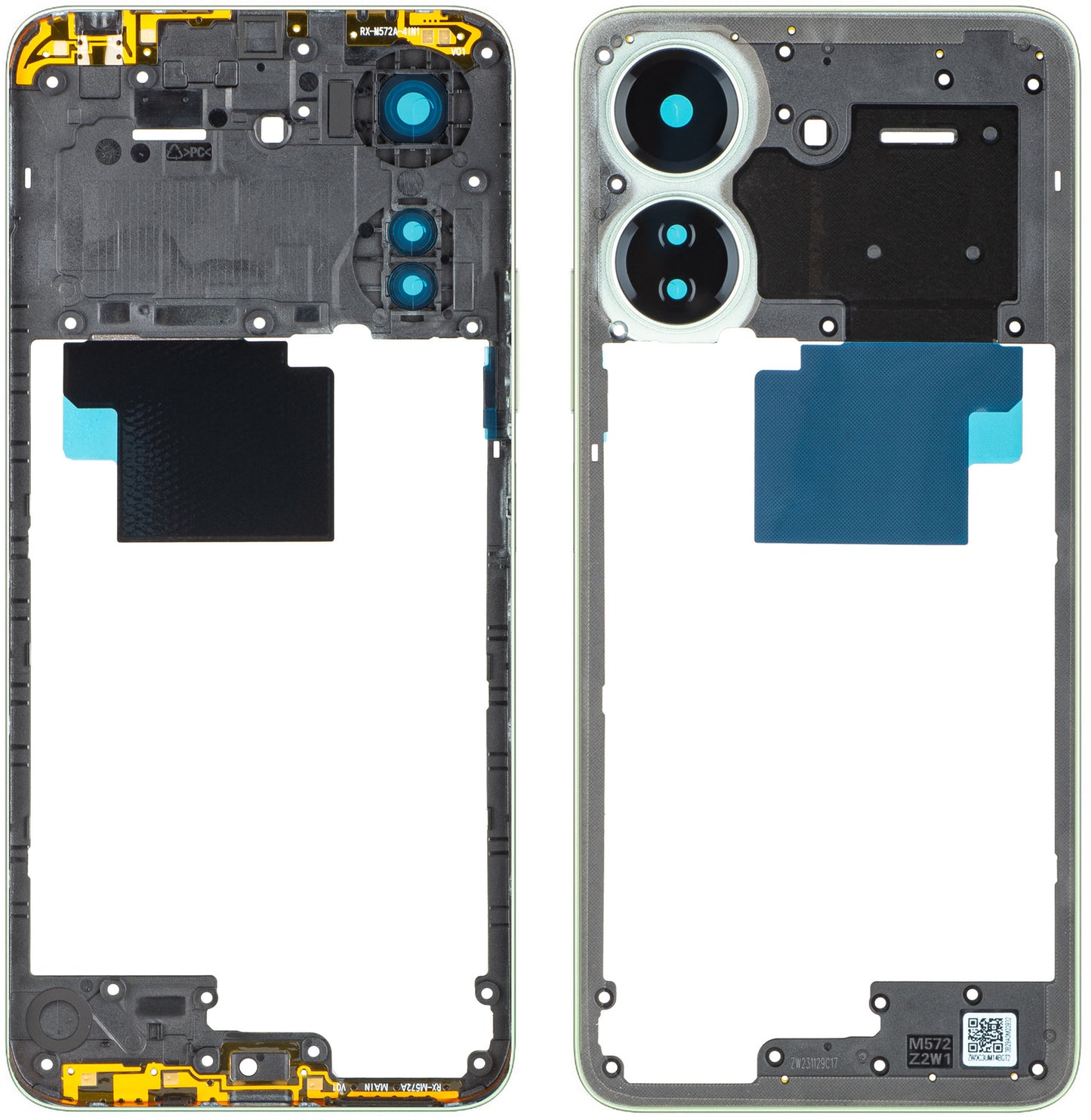 Srednji okvir Xiaomi Redmi 13C, Zelen (Clover Green), Service Pack 560004C3UA00