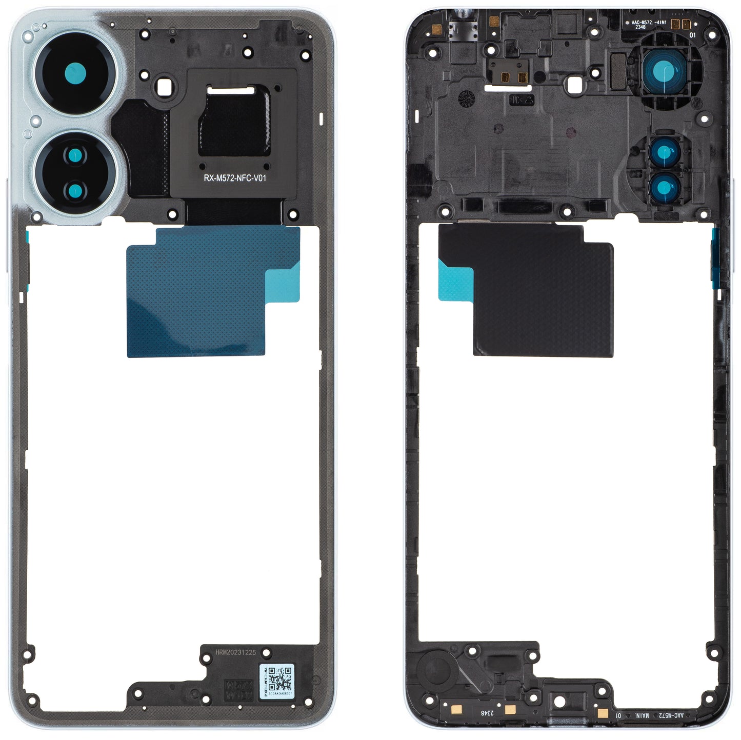 Srednji okvir Xiaomi Redmi 13C NFC, Plavi, Service Pack 560001C3UN00