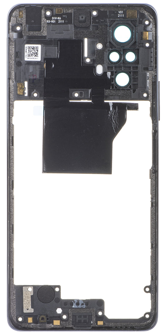 Srednji Kućište - Staklo Stražnje Kamere Xiaomi Redmi Note 10 Pro, Sivo