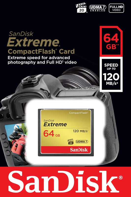 Card Memorie CompactFlash SanDisk Extreme, 64Gb, UDMA 7 SDCFXSB-064G-G46