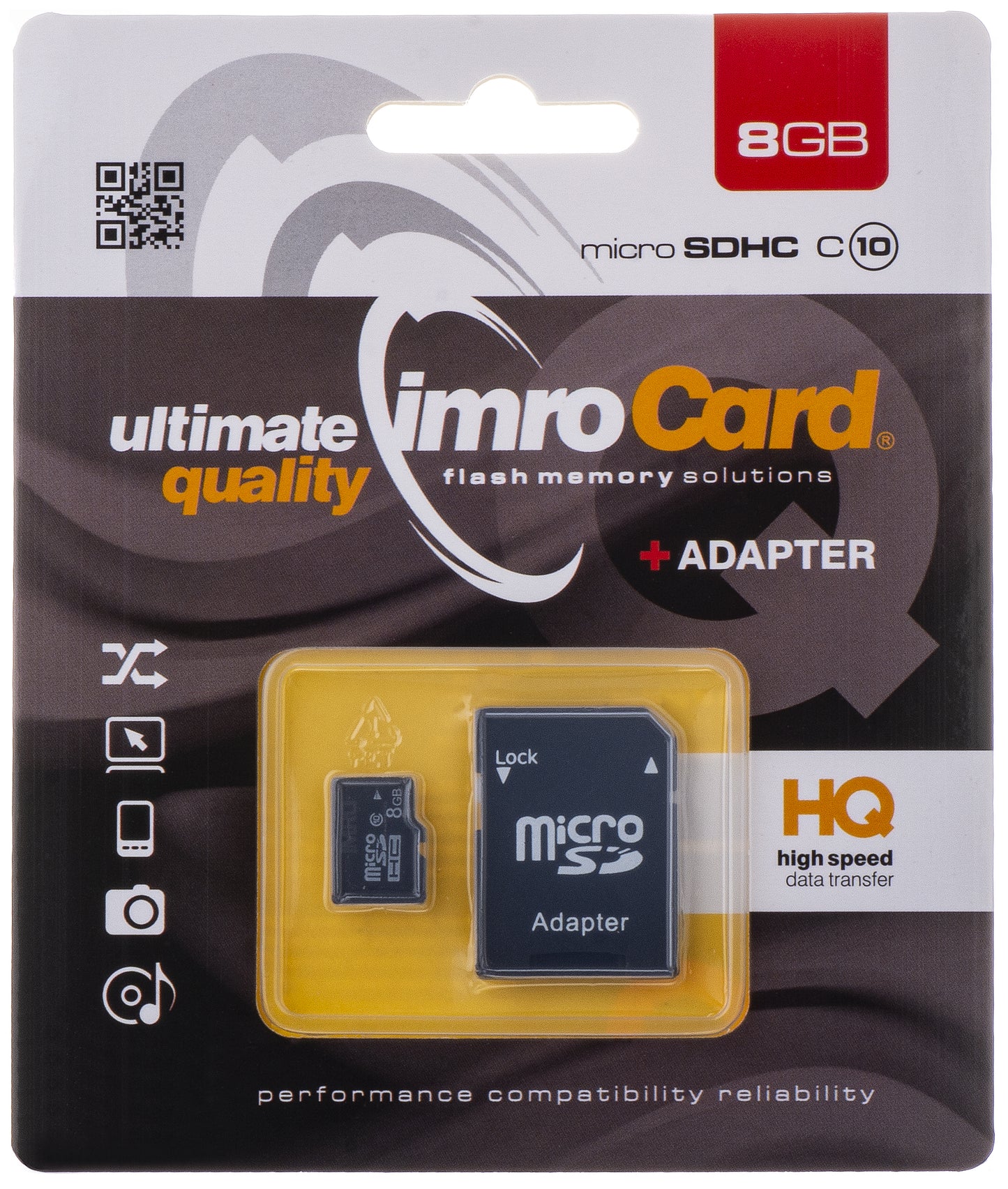 Memorijska kartica microSDHC Imro, 8Gb, Klasa 10, S adapterom