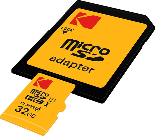 Memorijska kartica microSDHC Kodak Premium Performance, 32Gb, Klasa 10 / UHS-1 U1, s adapterom EKMSDM32GHC10K