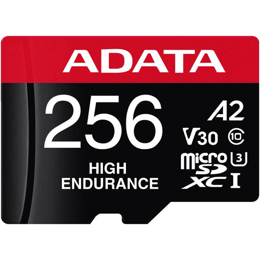 Memorijska kartica microSDXC Adata High Endurance, 256Gb, Klasa 10 / UHS-1 U3, S adapterom AUSDX256GUI3V30SHA2-RA1