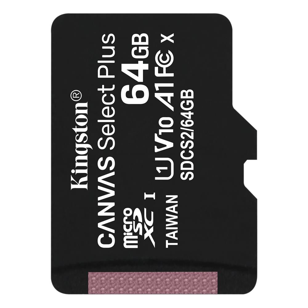 Memorijska kartica microSDXC Kingston Canvas Select Plus Android A1, 64Gb, Klasa 10 / UHS-1 U1 SDCS2/64GBSP