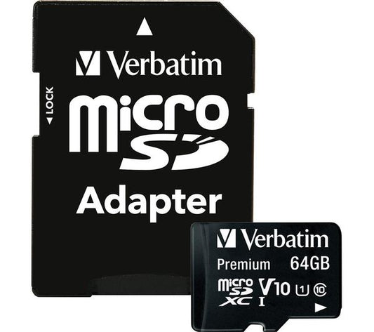 Memorijska kartica microSDXC Verbatim, 64Gb, Klasa 10 / UHS-1 U1, S Adapterom