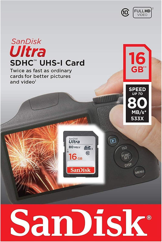 SDHC memorijska kartica SanDisk Ultra, 16Gb, Klasa 10 SDSDUNC-016G-GN6IN