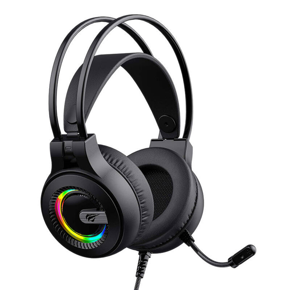 Slušalice za gaming 3.5mm HAVIT H2040d, RGB, 2.1m, Crne