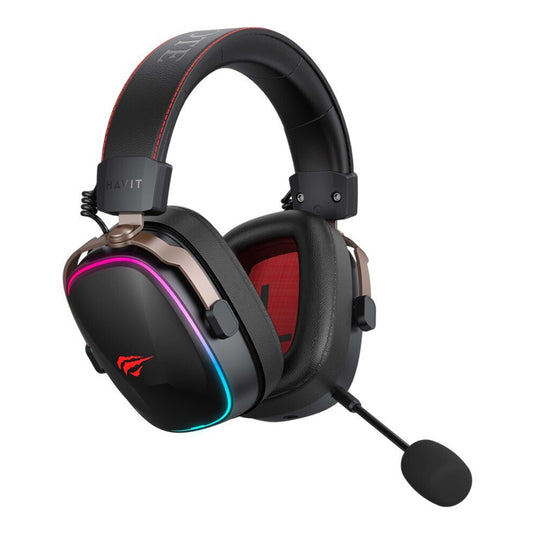 Bežične gaming slušalice HAVIT H2039BG, RGB, BT / Wi-Fi / Žičane, Crne Okr.