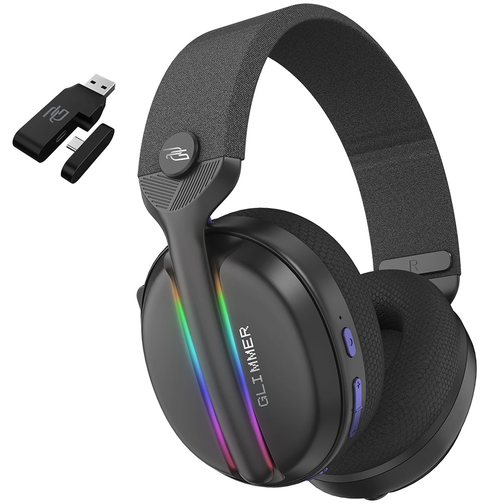 Slušalice za igranje Proove Glimmer, bežične, RGB, BT / Wi-Fi / Žičane, Crne Mov WHGL00022016