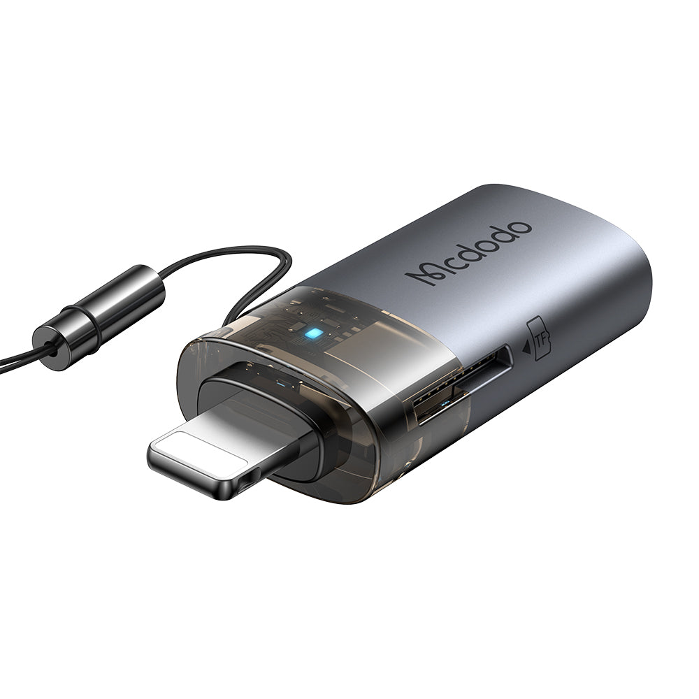 Čitač kartica Lightning McDodo OT-7850, USB-A (OTG) - microSD, Crni