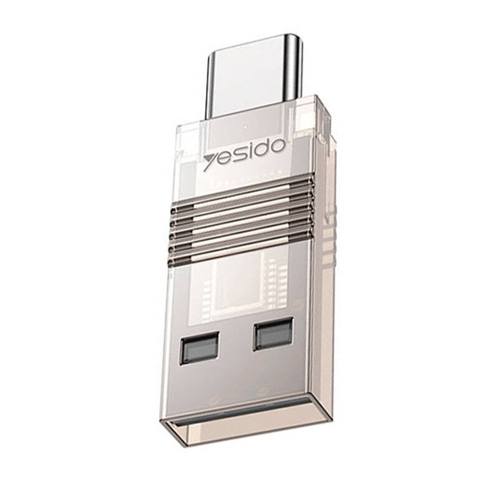 Čitač kartica USB / USB-C Yesido GS21, microSD, Transparent