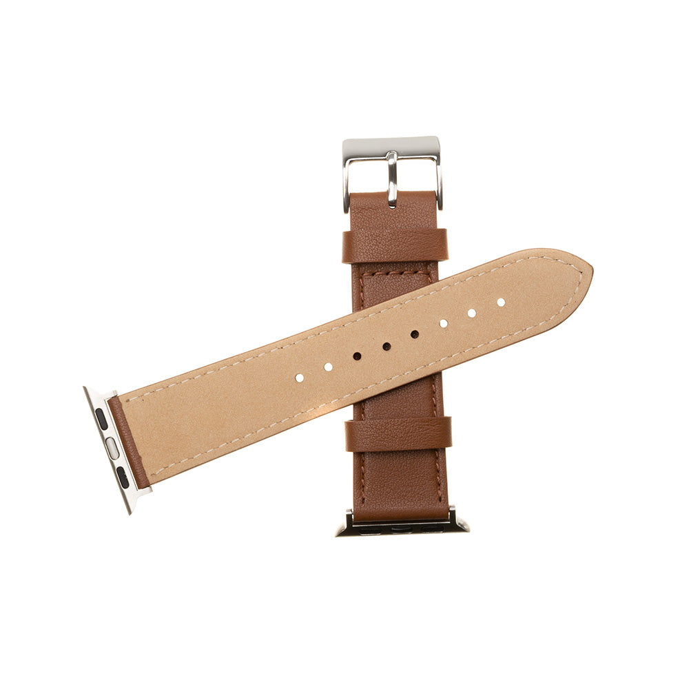 Remen Fixed Leather za Apple Watch 49mm / 46mm / 45mm / 44mm / 42mm serije, smeđi