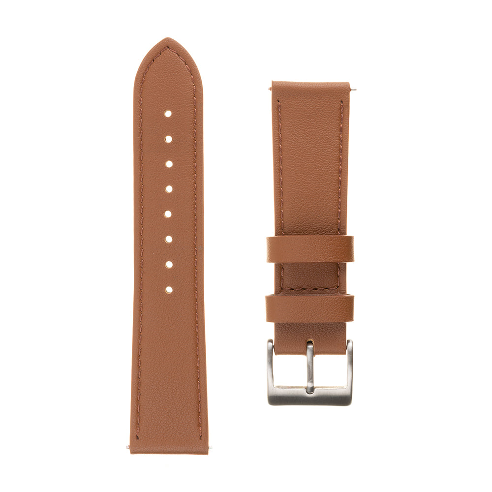 Remen Fixed Leather za Samsung Galaxy Watch / Huawei Watch Series, 20mm, smeđ
