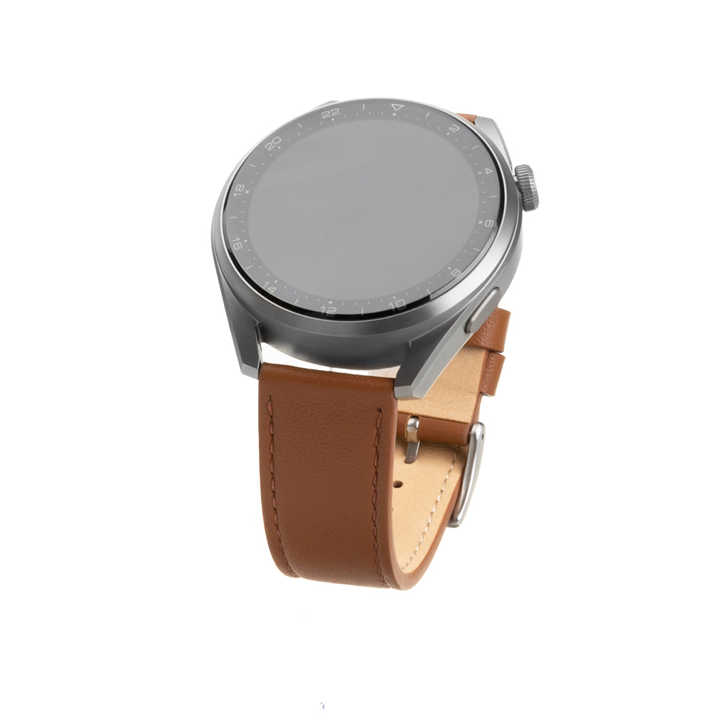 Remen Fixed Leather za Samsung Galaxy Watch / Huawei Watch Series, 20mm, smeđ