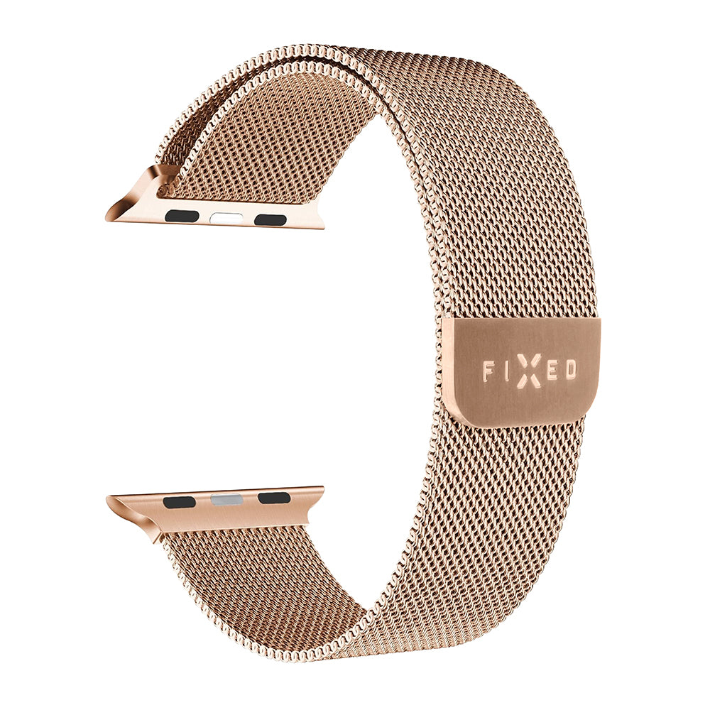 Remen Fixed Mesh za Apple Watch 42mm / 41mm / 40mm / 38mm serije, Ružičasto Zlato