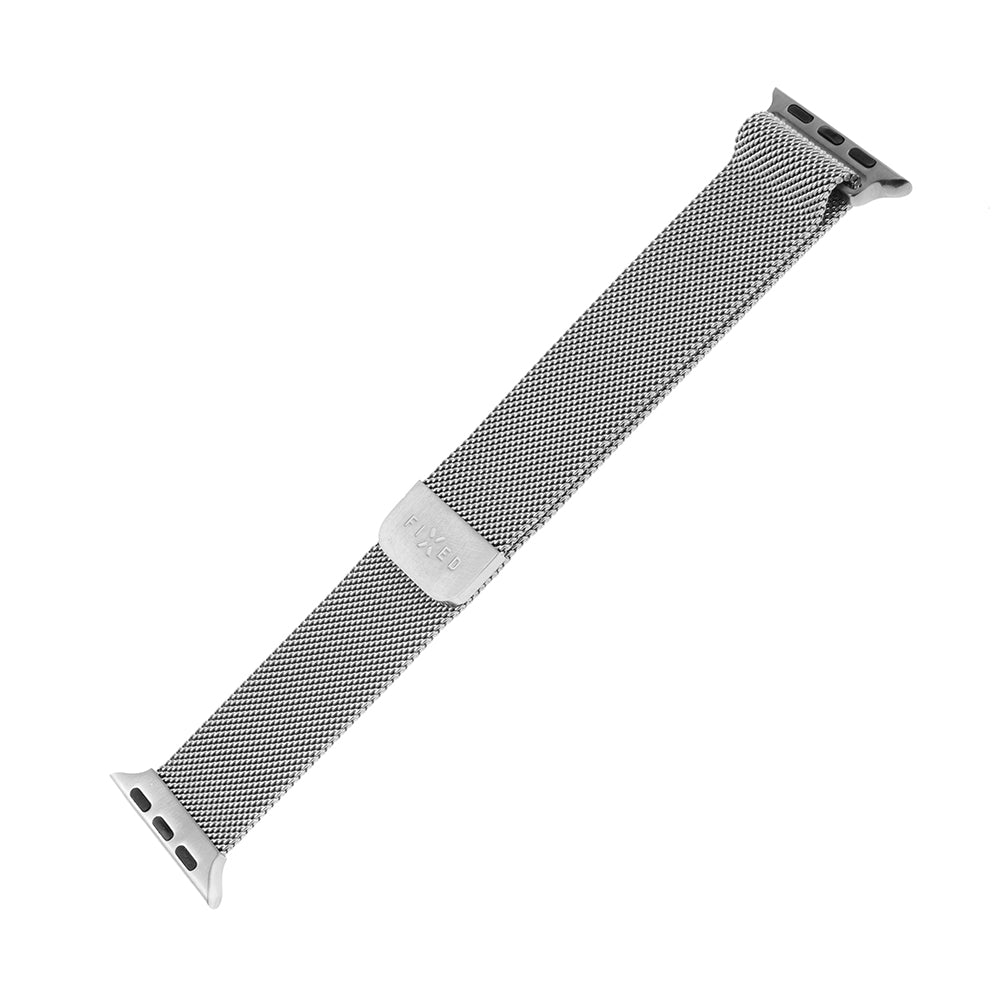 Fixed Mesh remen za Apple Watch 49mm / 46mm / 45mm / 44mm / 42mm serije, Srebrni