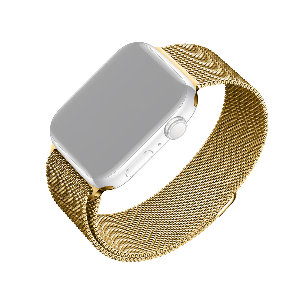 Remen Fixed Mesh za Apple Watch 49mm / 46mm / 45mm / 44mm / 42mm serije, Zlatni