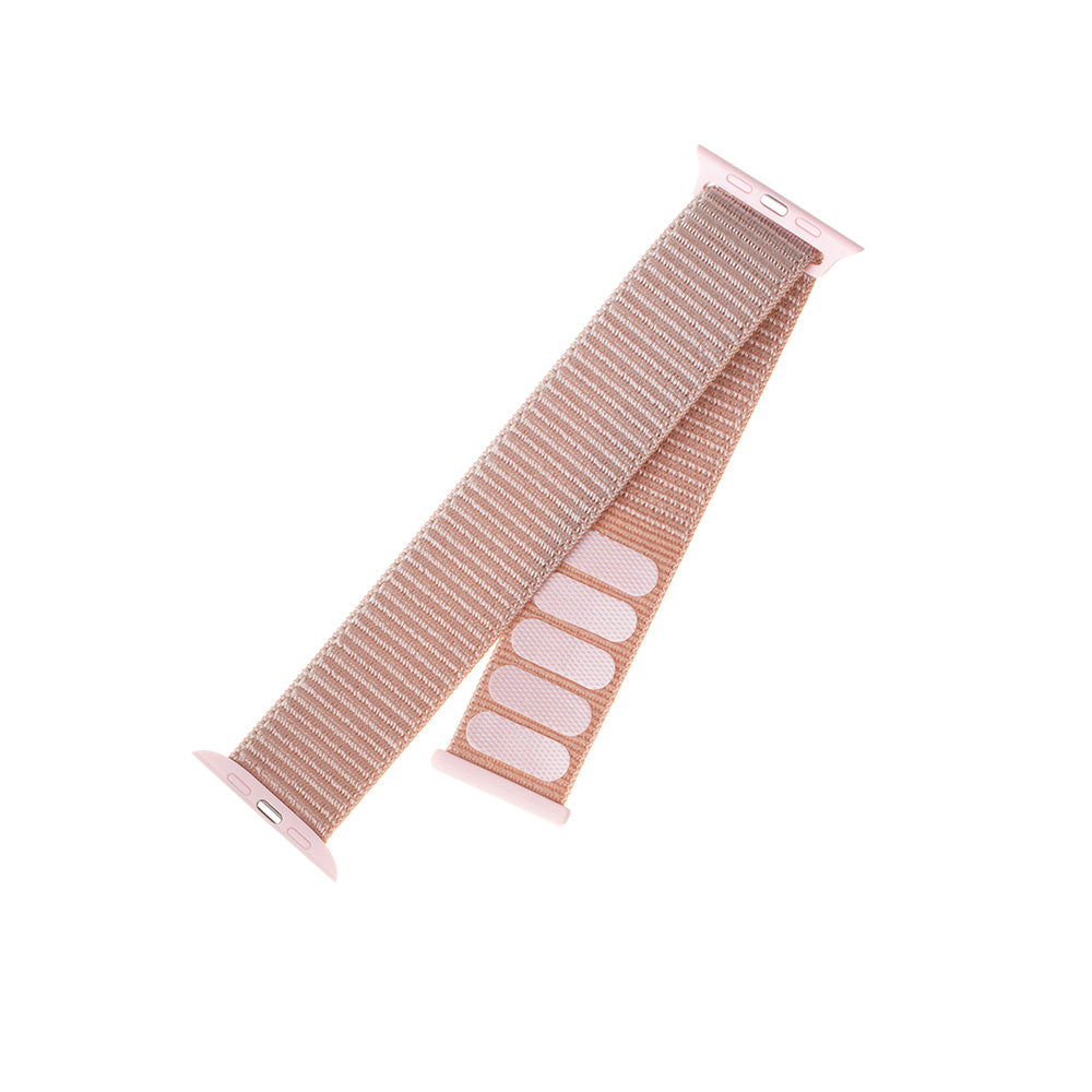 Nylon remen Fixed za Apple Watch 49mm / 46mm / 45mm / 44mm / 42mm serije, Zlatno-roza