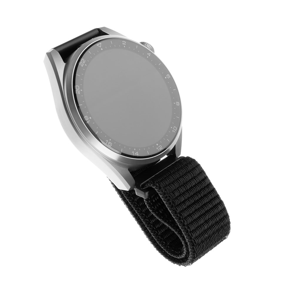 Fixed Nylon remen za Samsung Galaxy Watch / Huawei Watch Series, 20mm, Crni