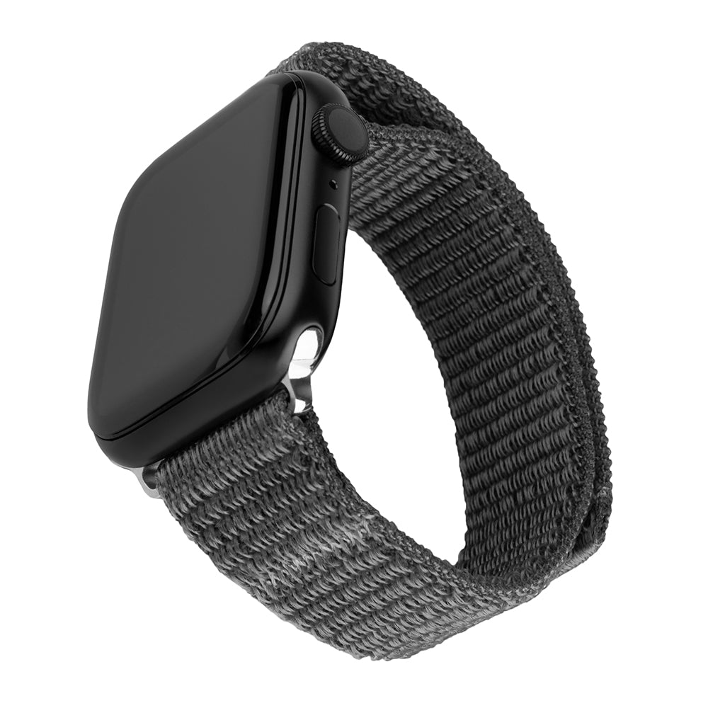 Nylon Sporty Fixed remen za Apple Watch 42mm / 41mm / 40mm / 38mm serije, Tamno sivi