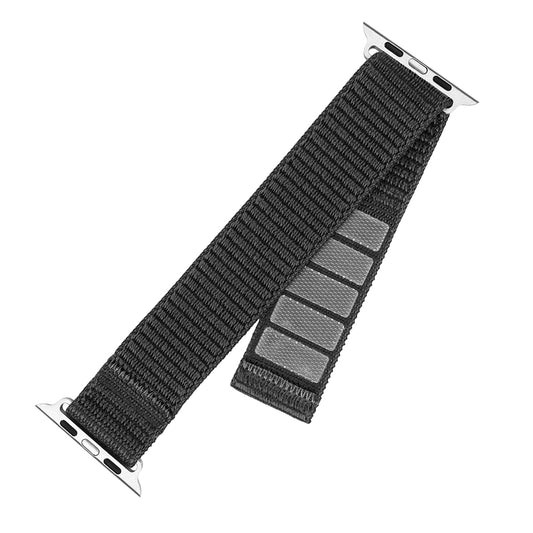 Nylon Sporty Fixed remen za Apple Watch 42mm / 41mm / 40mm / 38mm serije, Tamno sivi